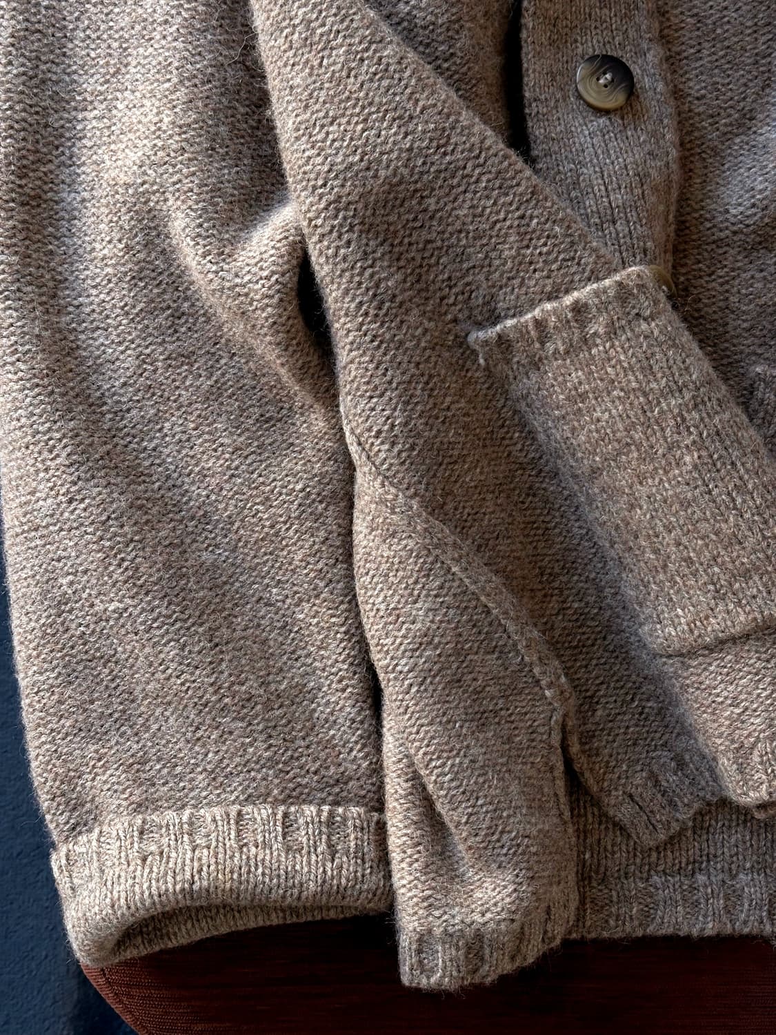 Low gauge pattern heavy knit cardigan 상품이미지5