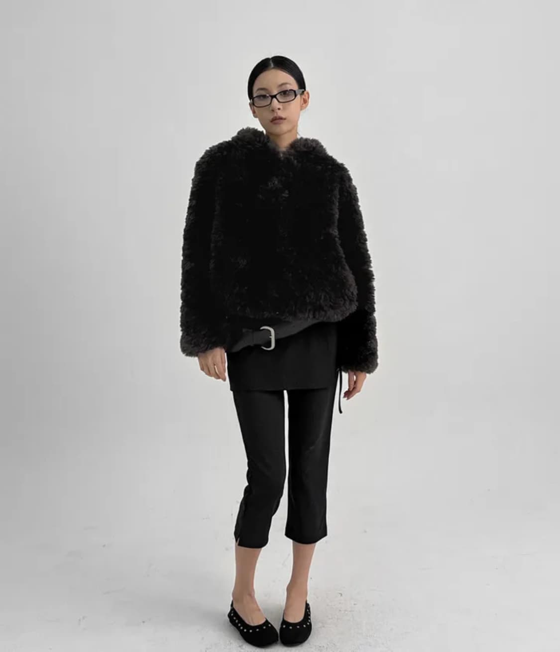 블랙업 모니첼 후드 퍼자켓 다크브라운 상품이미지3