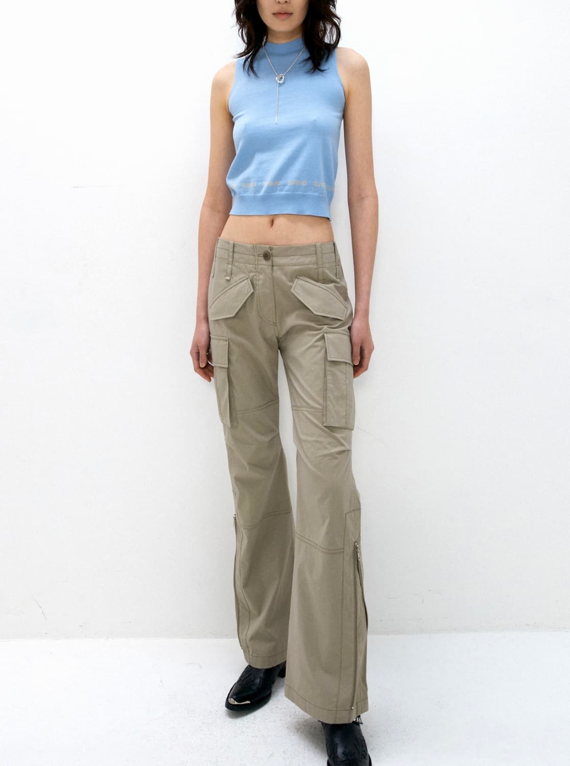 S/E/O SLIM POCKET PANTS KHAKI 상품이미지1