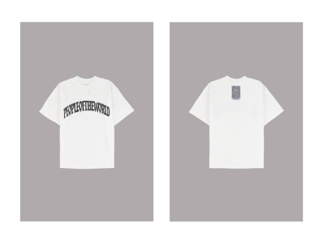피플오브더월드 아치 로고 베이직 반팔 티셔츠 L 상품이미지2