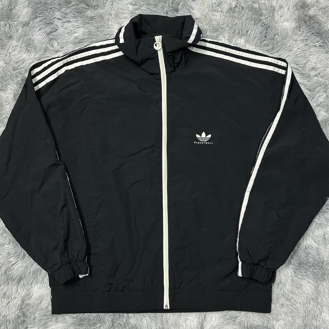 아디다스 베스킷볼 쉘 자켓 블랙 L 상품이미지1
