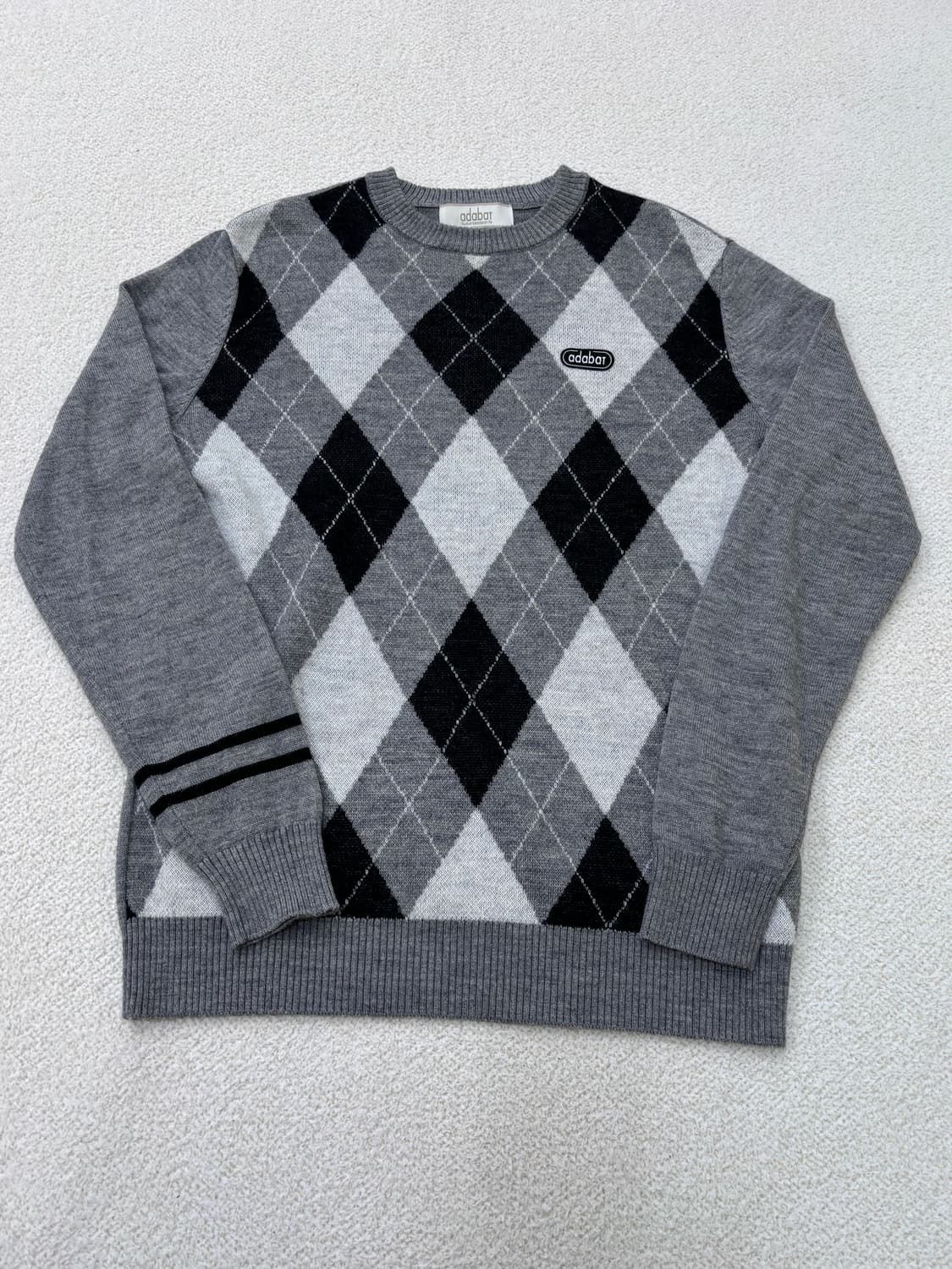 95 아다바트 남성 아가일 니트 스웨터 0305E 상품이미지1