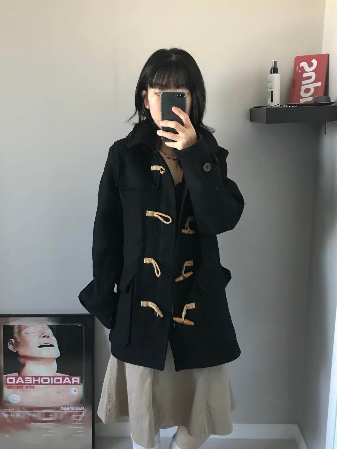 타미힐피거 일본라인 여성 떡볶이 울 후드 코트 상품이미지4