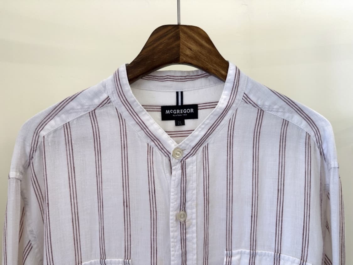 McGREGOR 린넨 스트라이프 셔츠 (XL) 상품이미지2