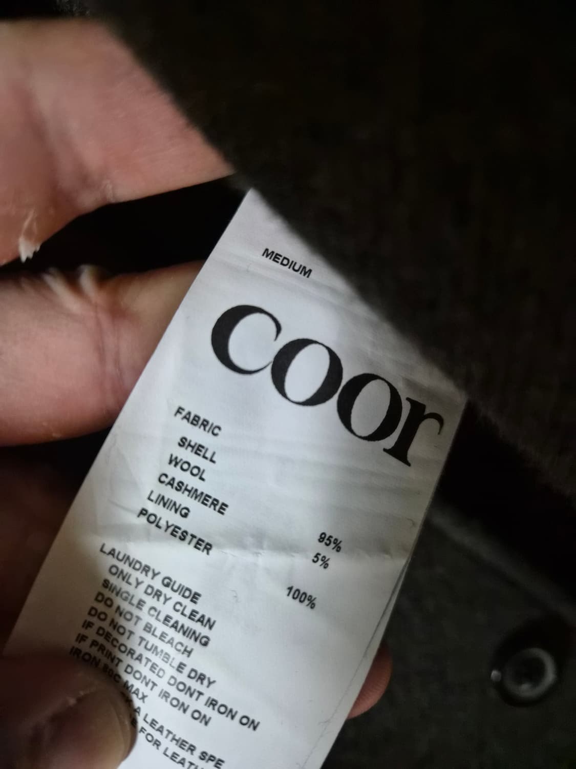 쿠어 캐시미어 블렌드 스탠드 카라 코트 M사이즈 상품이미지4