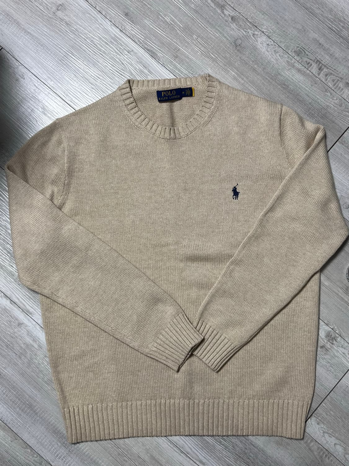 폴로 오트밀 니트 M 새상품  상품이미지1