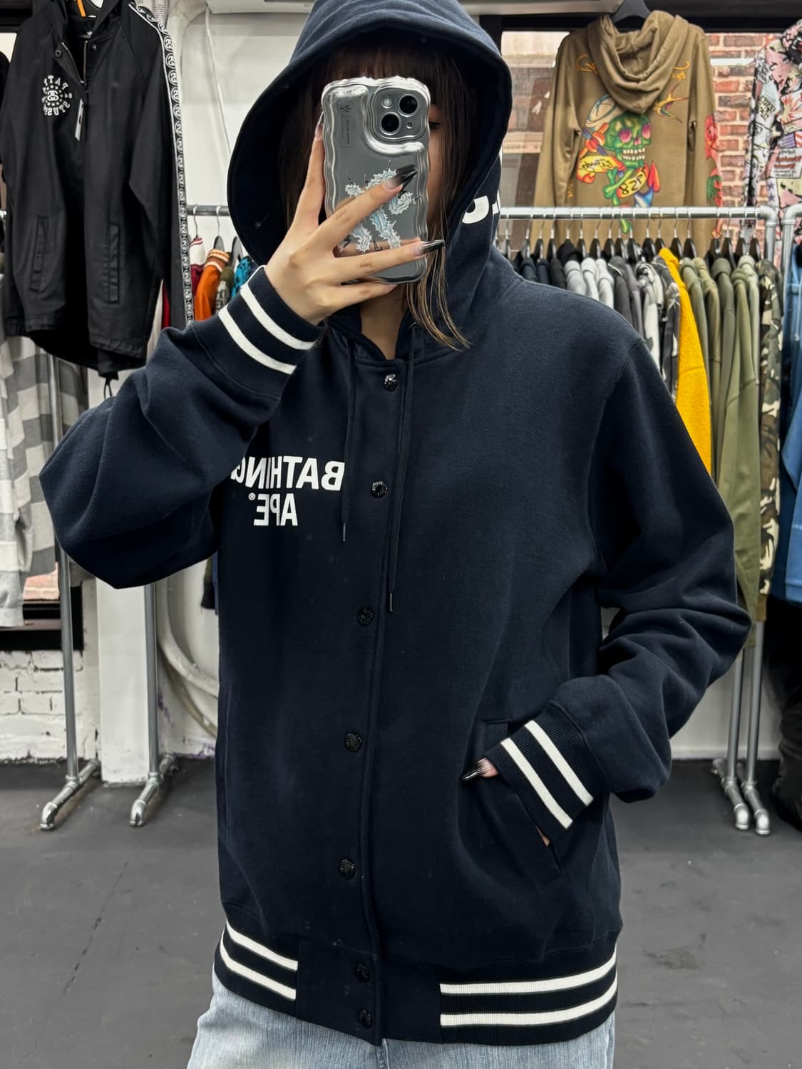 베이프 후디 바시티 자켓 상품이미지3