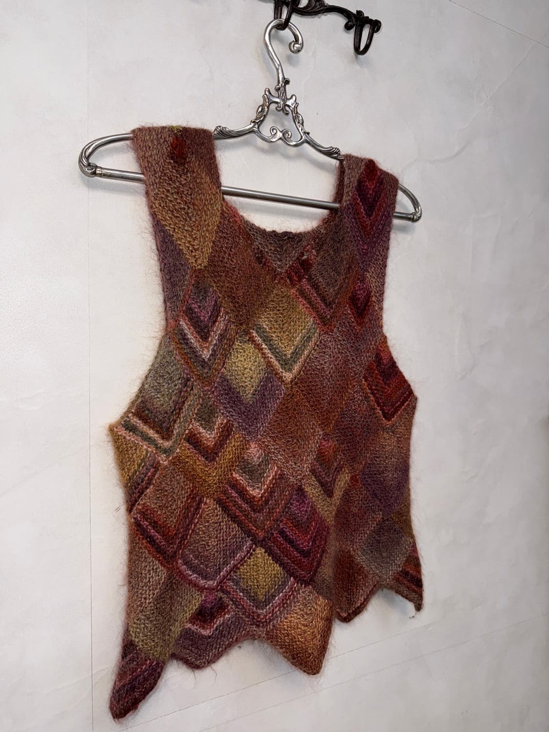Mixed pink brown bohemian mohair 슬리브리스 상품이미지5