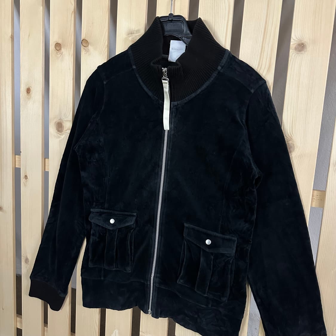 (S) 아디디스 블랙 벨벳 트랙 자켓 상품이미지2