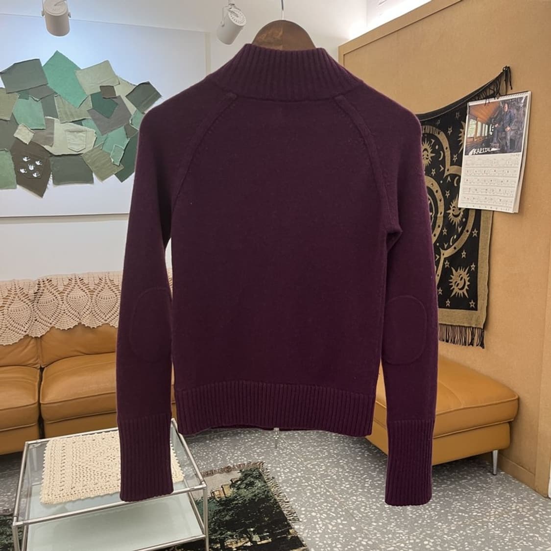 폴로 랄프로렌 빈티지 90s 딥퍼플 포도맛 슬림핏 가디건 S C11960 상품이미지4