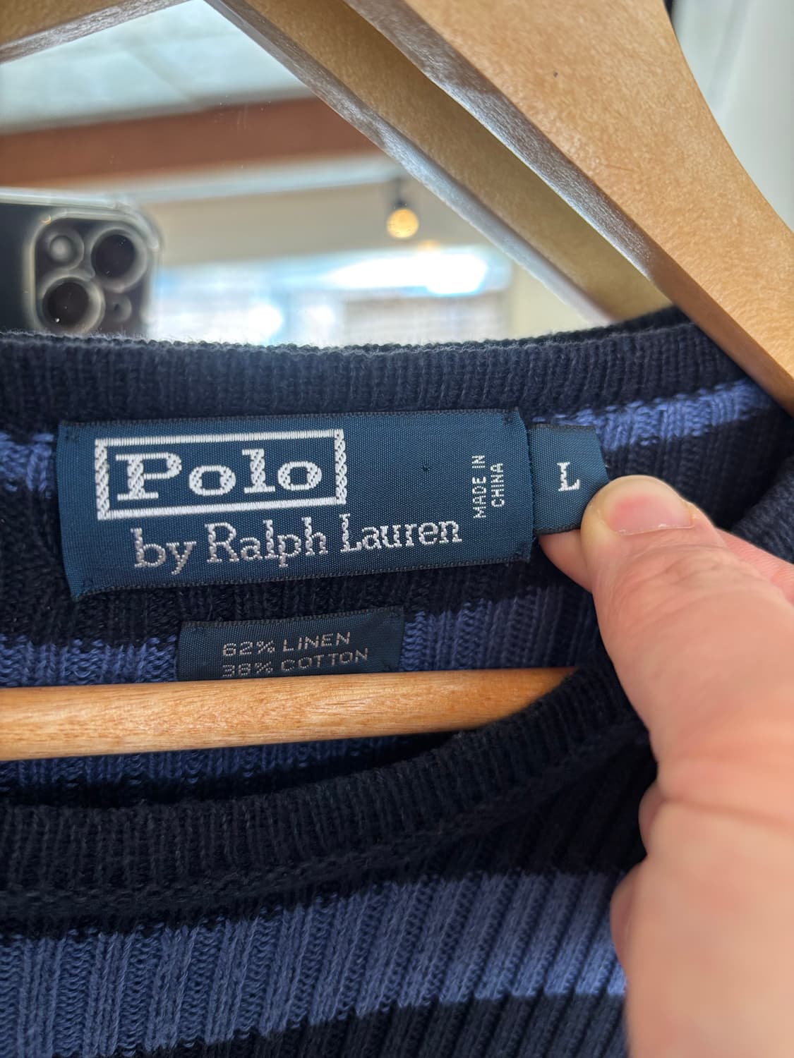 폴로 랄프로렌 스트라이프 골지 니트스웨터 상품이미지3