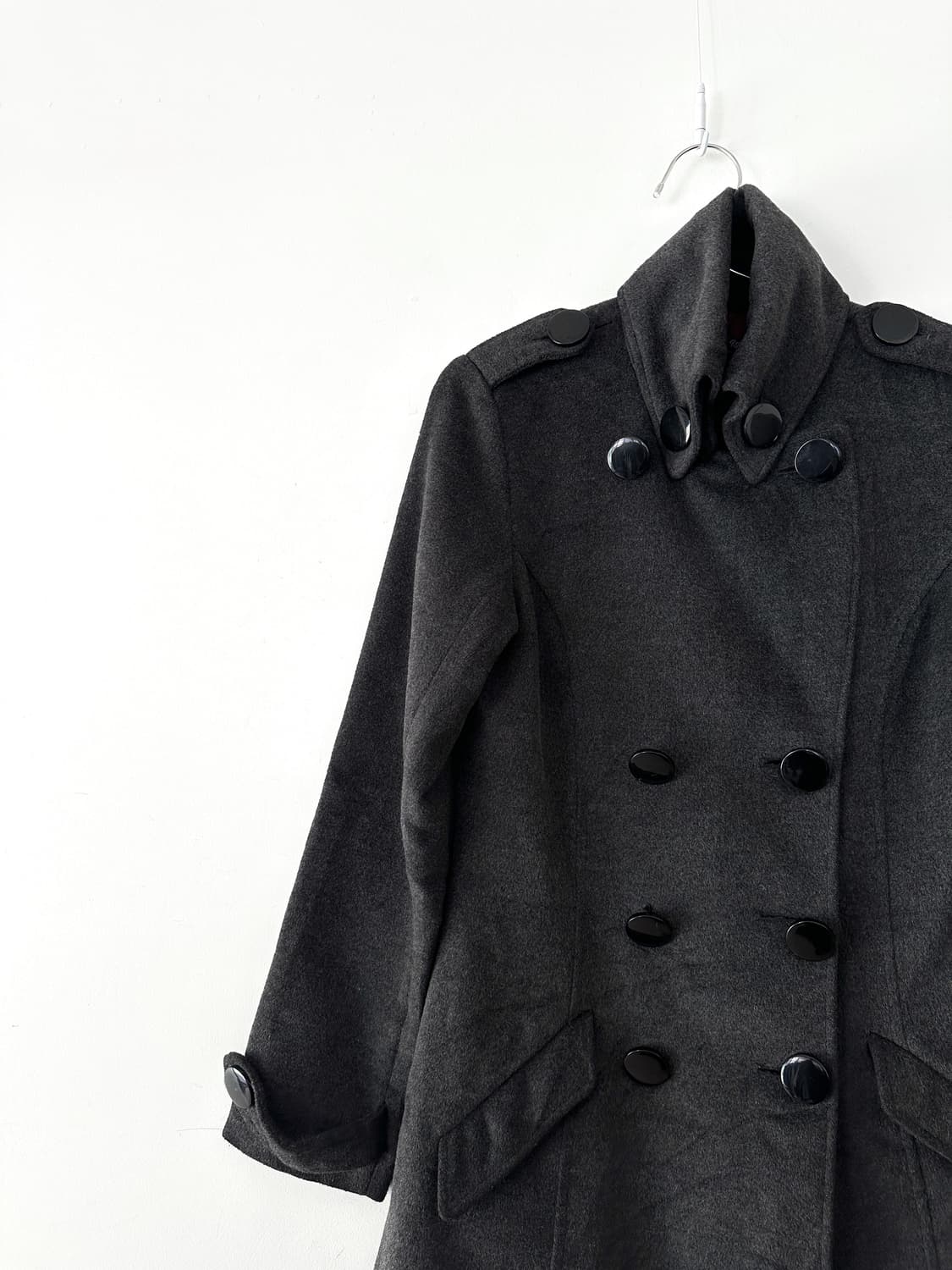 Double high neck jacket / charcoal 상품이미지2