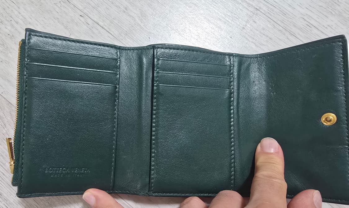 (정품) 보테가베네타 3단 폴드 반지갑 (명품 여자 남자 카드지갑 장지갑 상품이미지4
