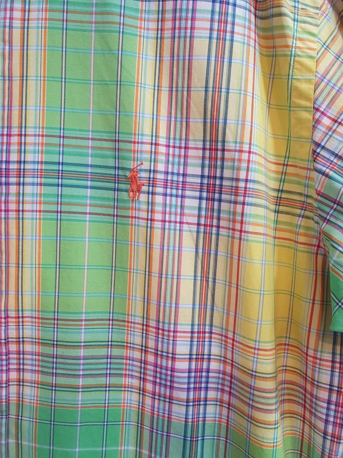 랄프로렌의 클래식핏 체크 반팔셔츠 상품이미지3