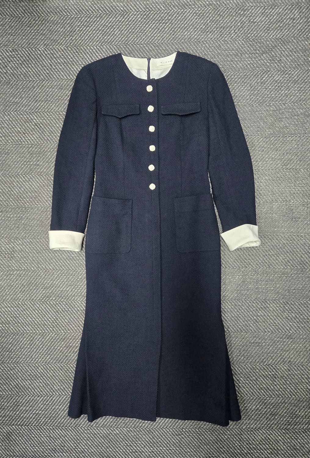 미샤 MICHAA 네이비 롱 원피스 상품이미지1