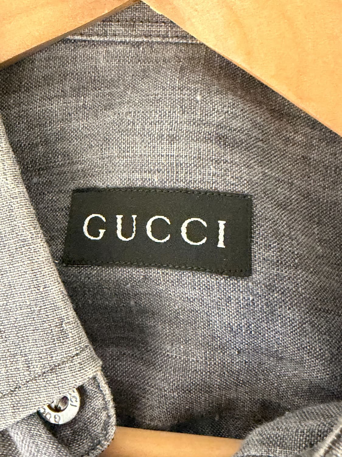 구찌 샴브레이 셔츠 그레이 상품이미지4