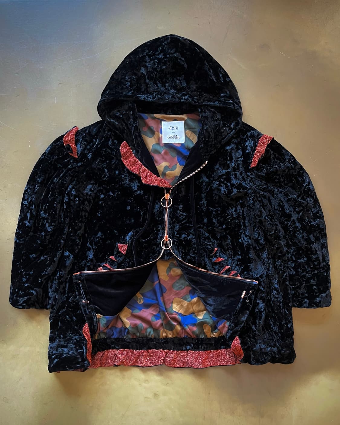 JDC Pour LUCKY CHOUETTE Velour Hood JK 상품이미지4