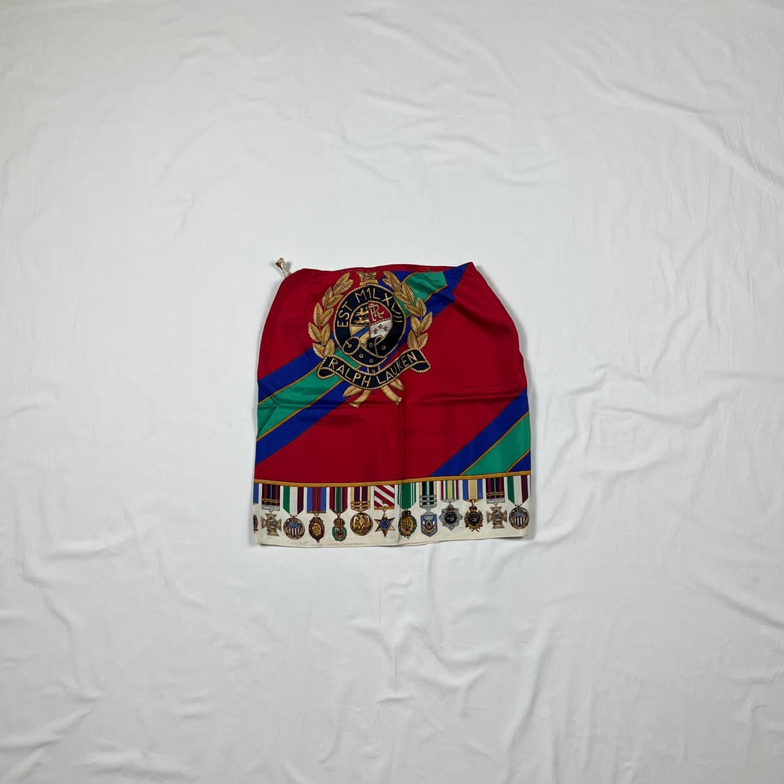 90‘s 폴로랄프로렌 og 빅크레스트 실크 스커트 치마 상품이미지5