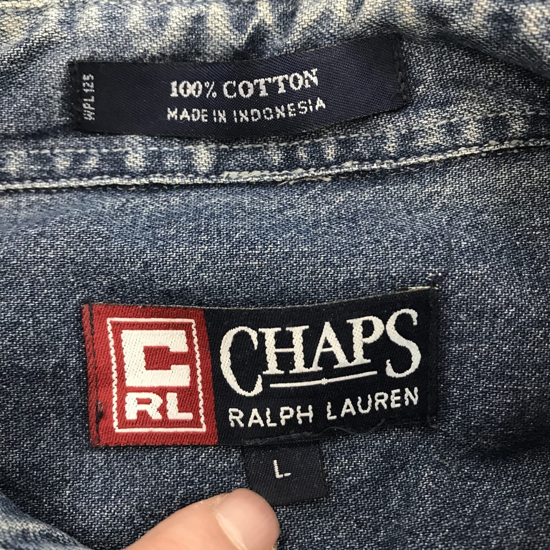 CHAPS 챕스 랄프로렌 90s 데님셔츠 [L] 상품이미지5
