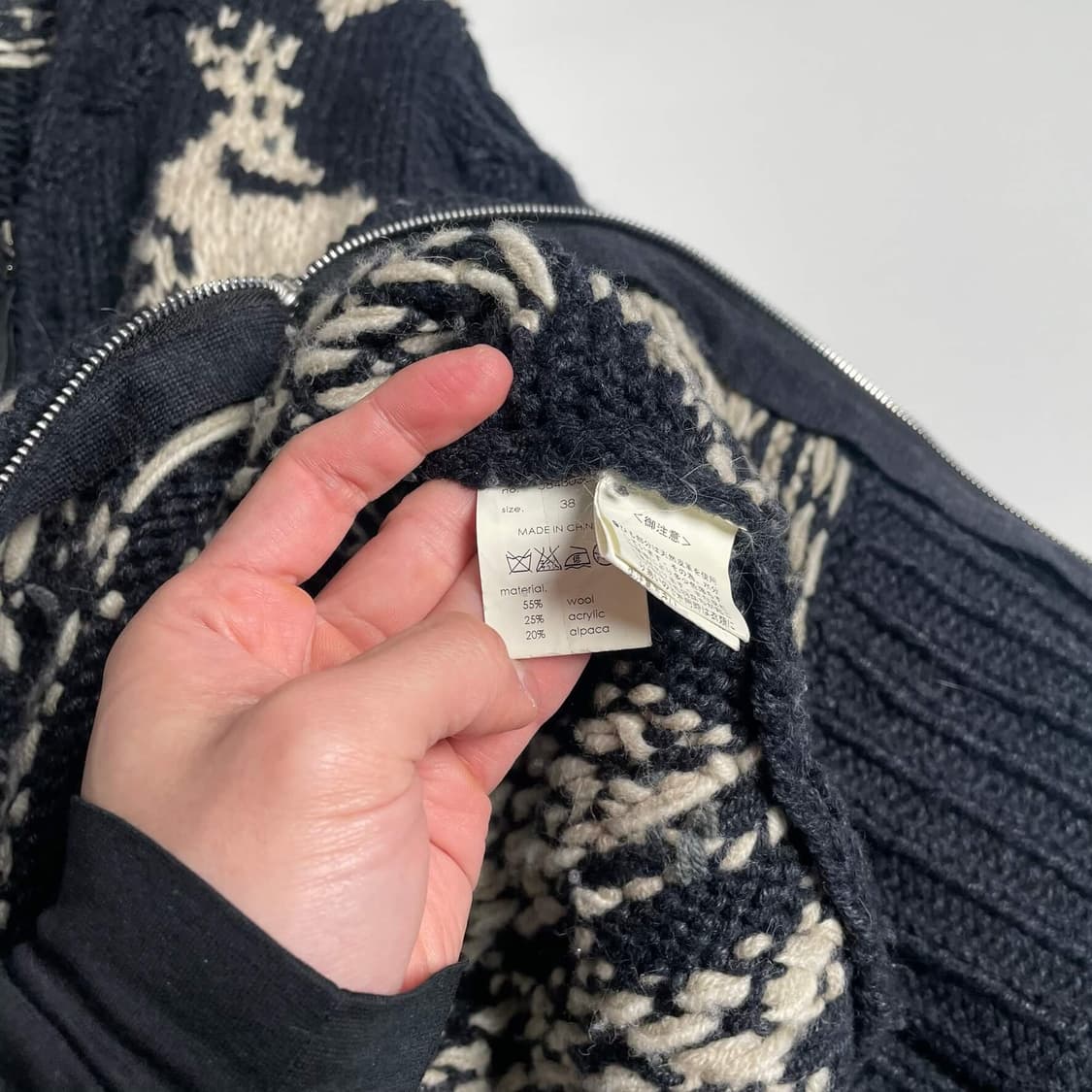 Mirroring 롱~~ 코위찬 니트 집업 코트 상품이미지7