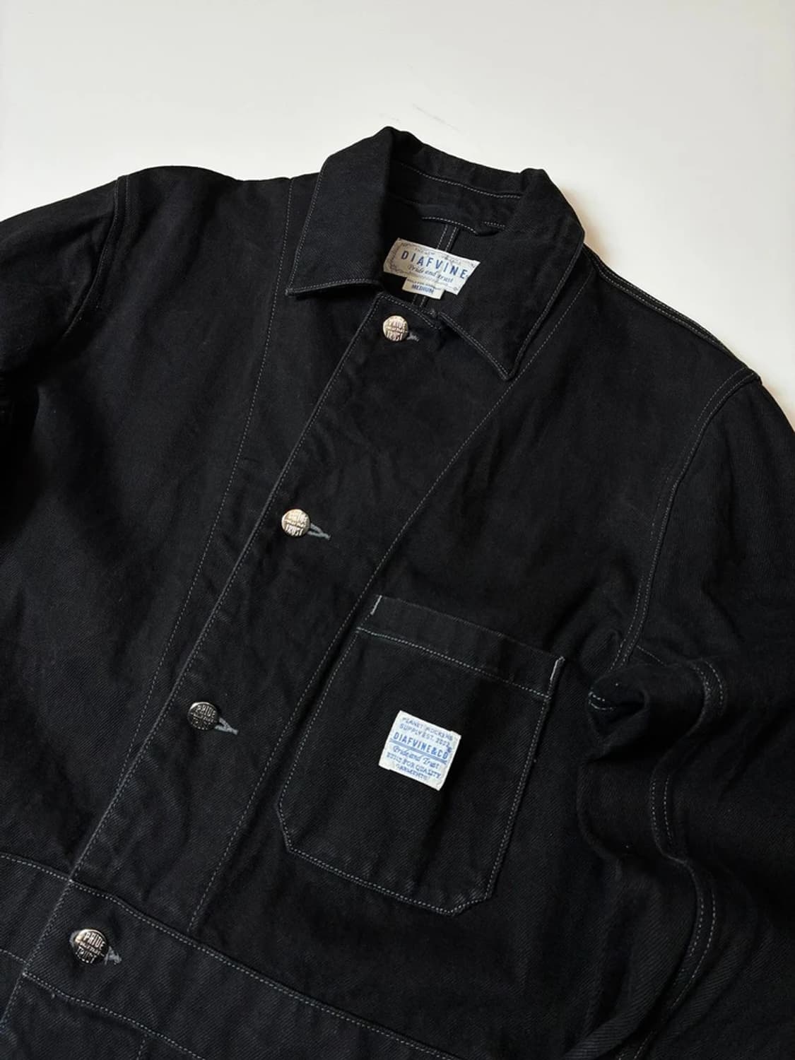 디아프바인 헤비코튼 데님 싱글 코트 PN8078 상품이미지2