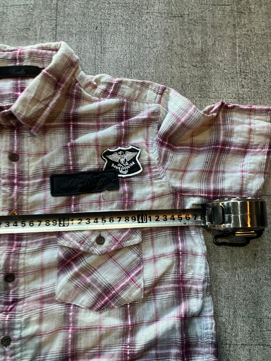 일본빈티지 Devalte 핀터깔y2k 오리엔탈고딕펑크 글리터 반팔셔츠 상품이미지2