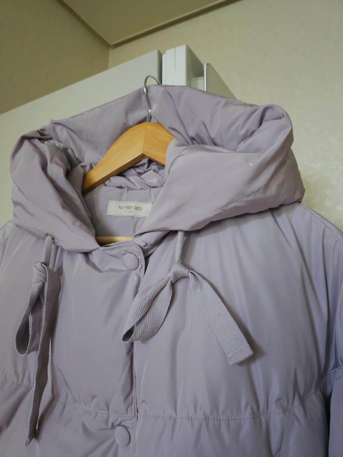 케네스레이디 오버핏 구스다운 후드패딩 상품이미지2