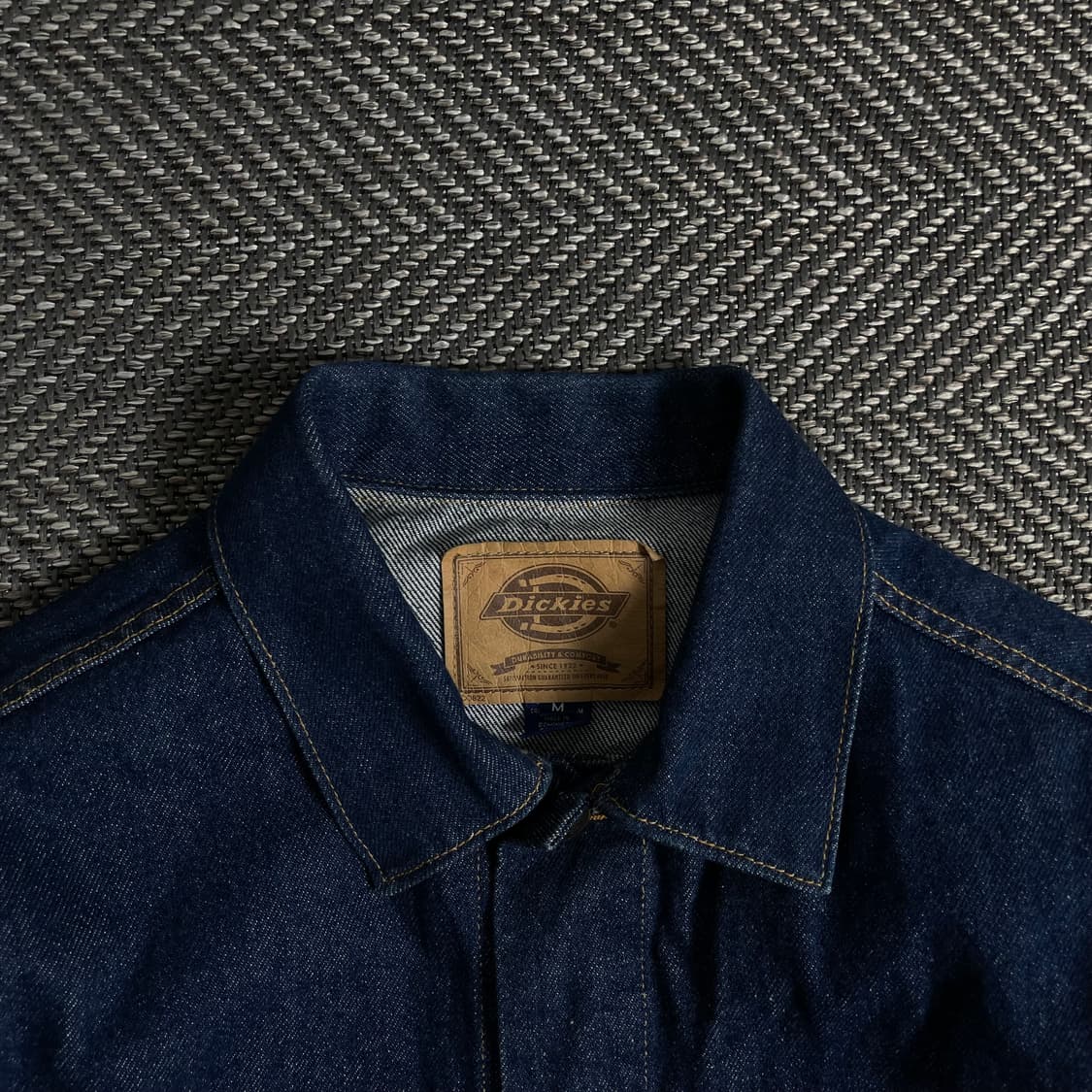 디키즈 USA 가죽패치 로고 데님 트러커 자켓y 3177 상품이미지6