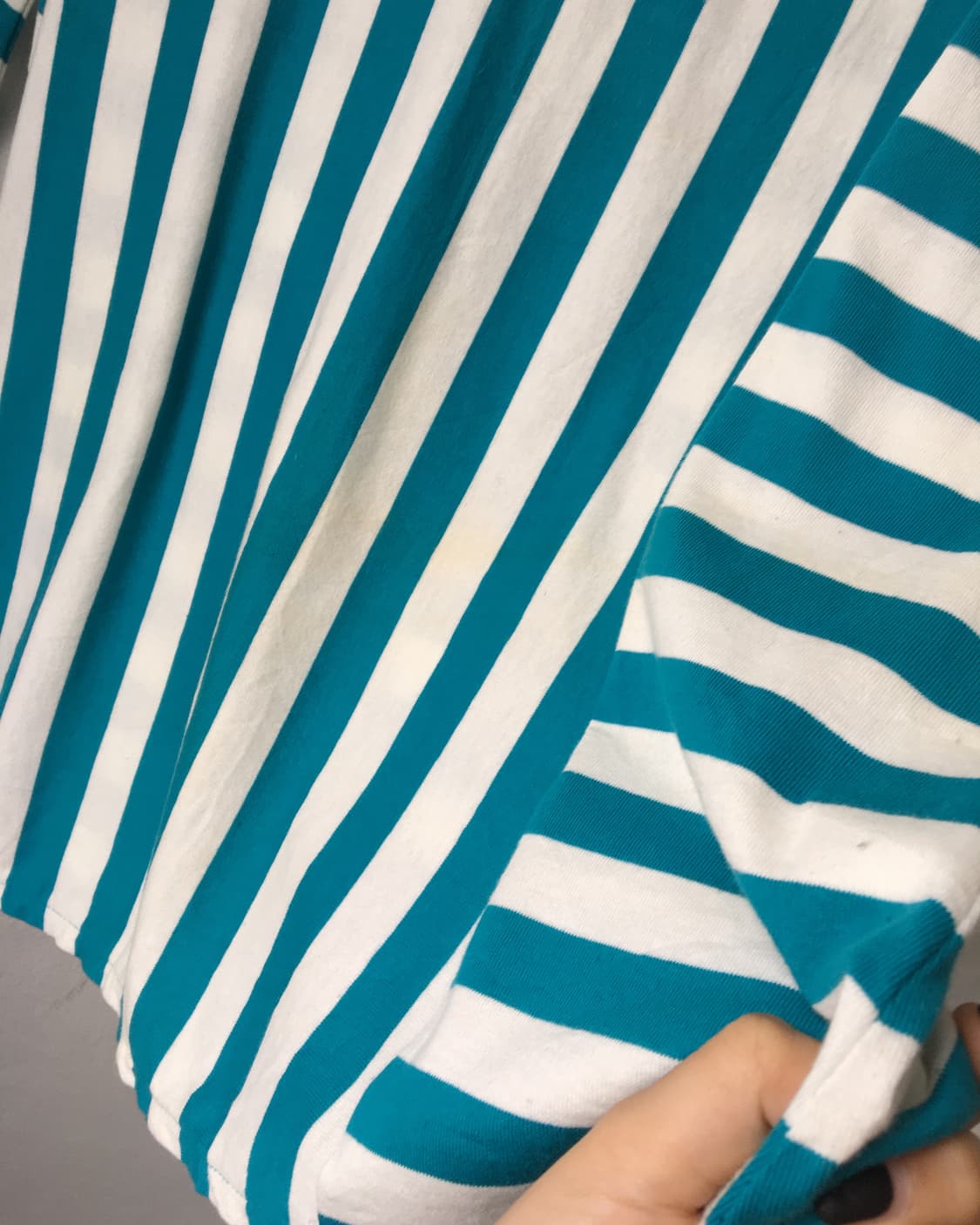Stripe pattern mixed sleeve 상품이미지4