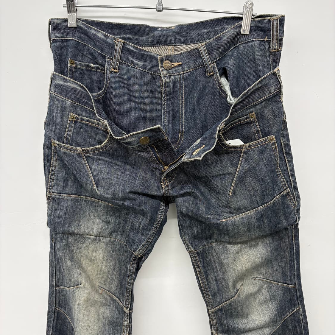 데님 워싱 새깅 청바지 남/34 상품이미지3