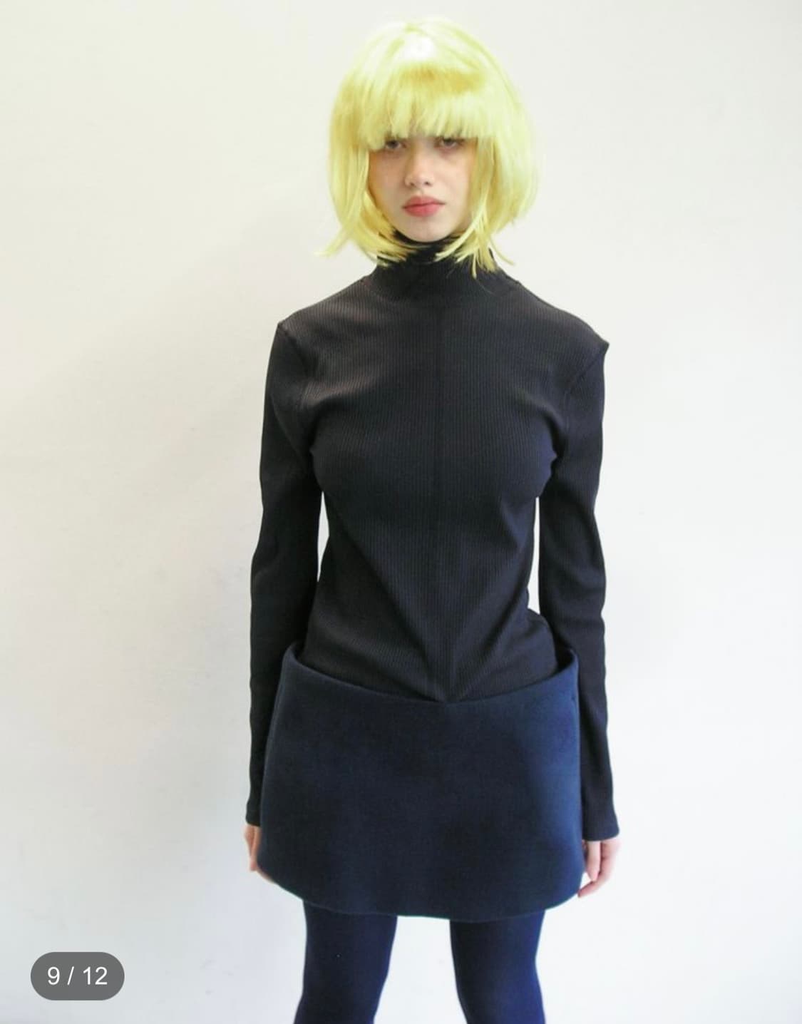 Eonts(에옹쓰)레이어드 미니 스커트_navy 상품이미지3