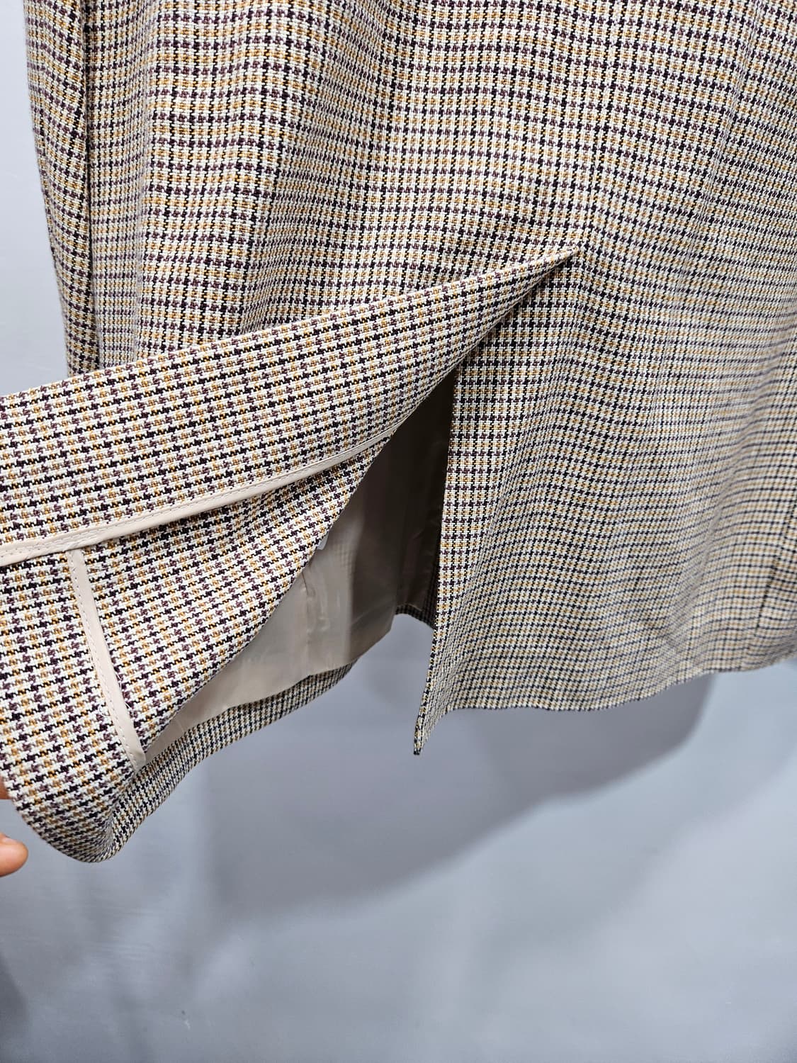 에잇세컨즈 원버튼 체크무늬 린넨 블레이저 M 상품이미지7