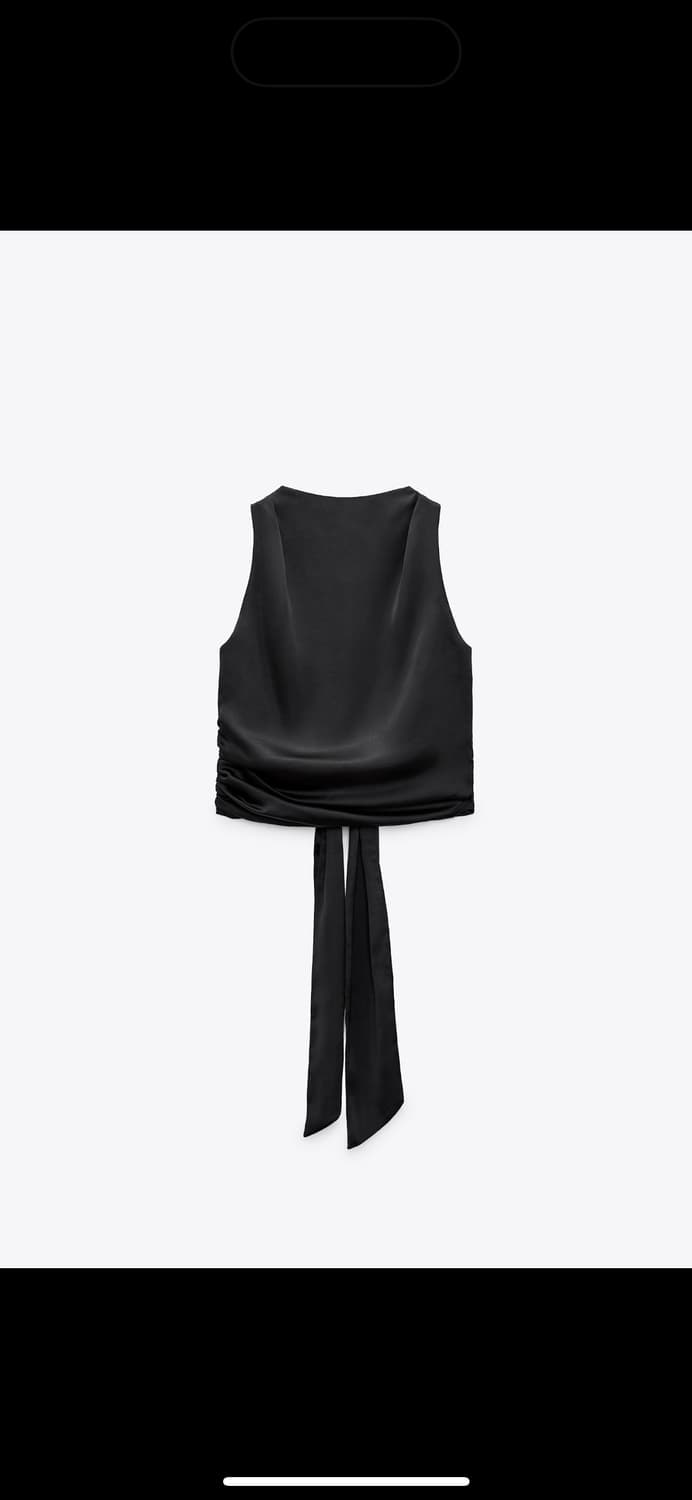 🖤 자라(Zara) 새틴 홀터넥탑 상품이미지4