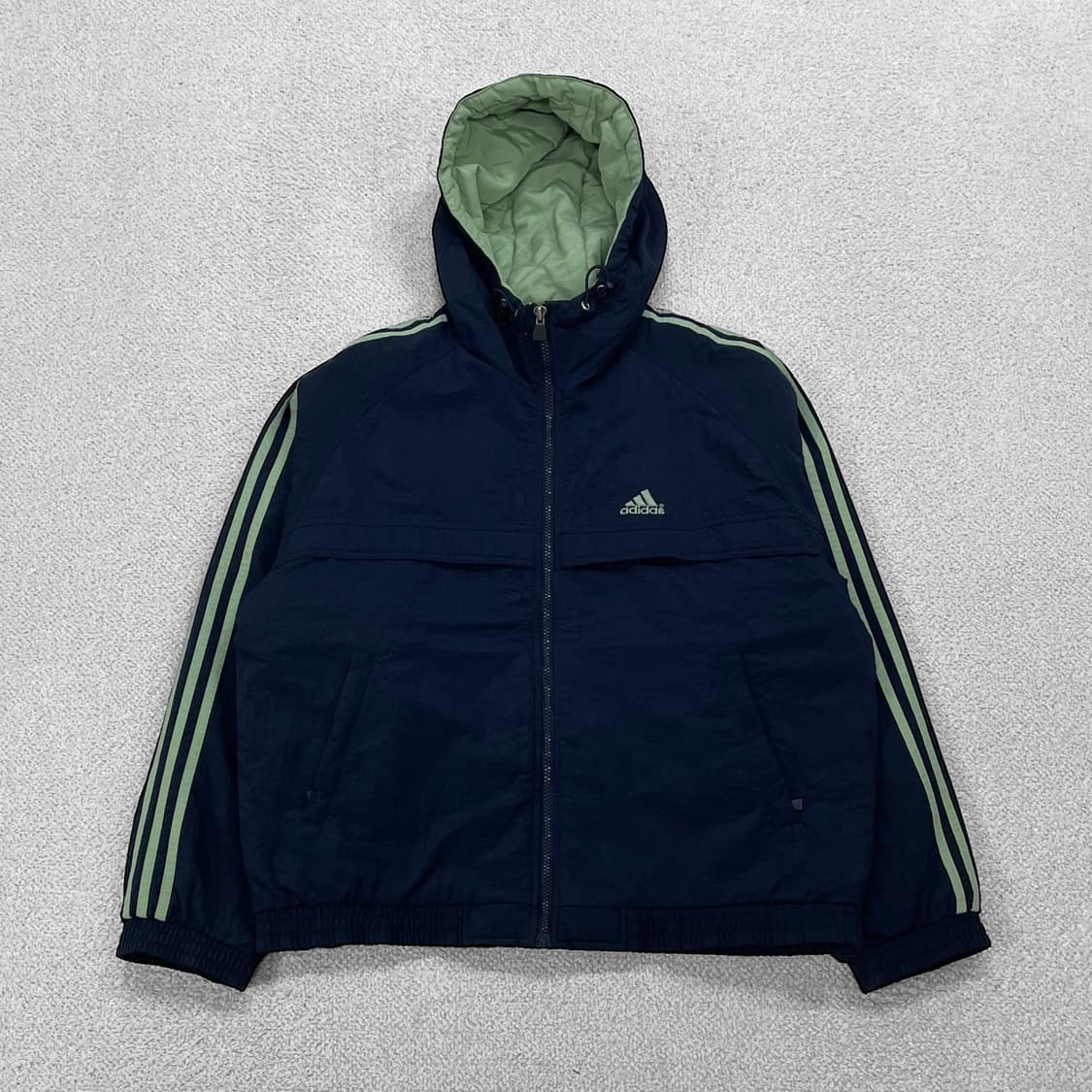 아디다스 올드스쿨 3s 후드 점퍼 네이비 상품이미지1