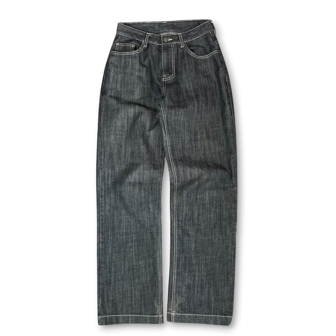 (28) 빈티지 그레이 스티치 데님 팬츠 S 상품이미지1