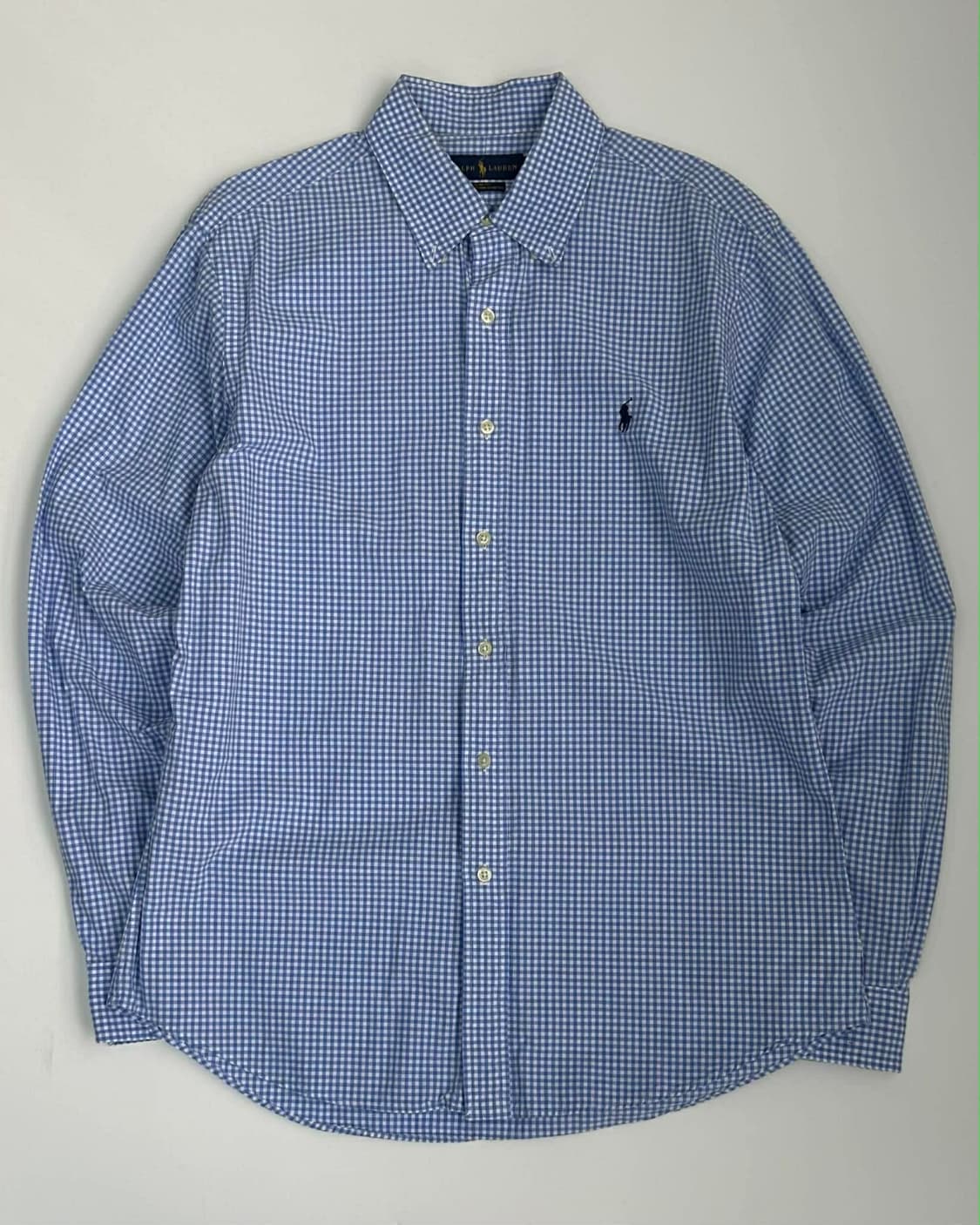 [L] 폴로 랄프로렌 깅엄 체크 셔츠 블루 상품이미지1