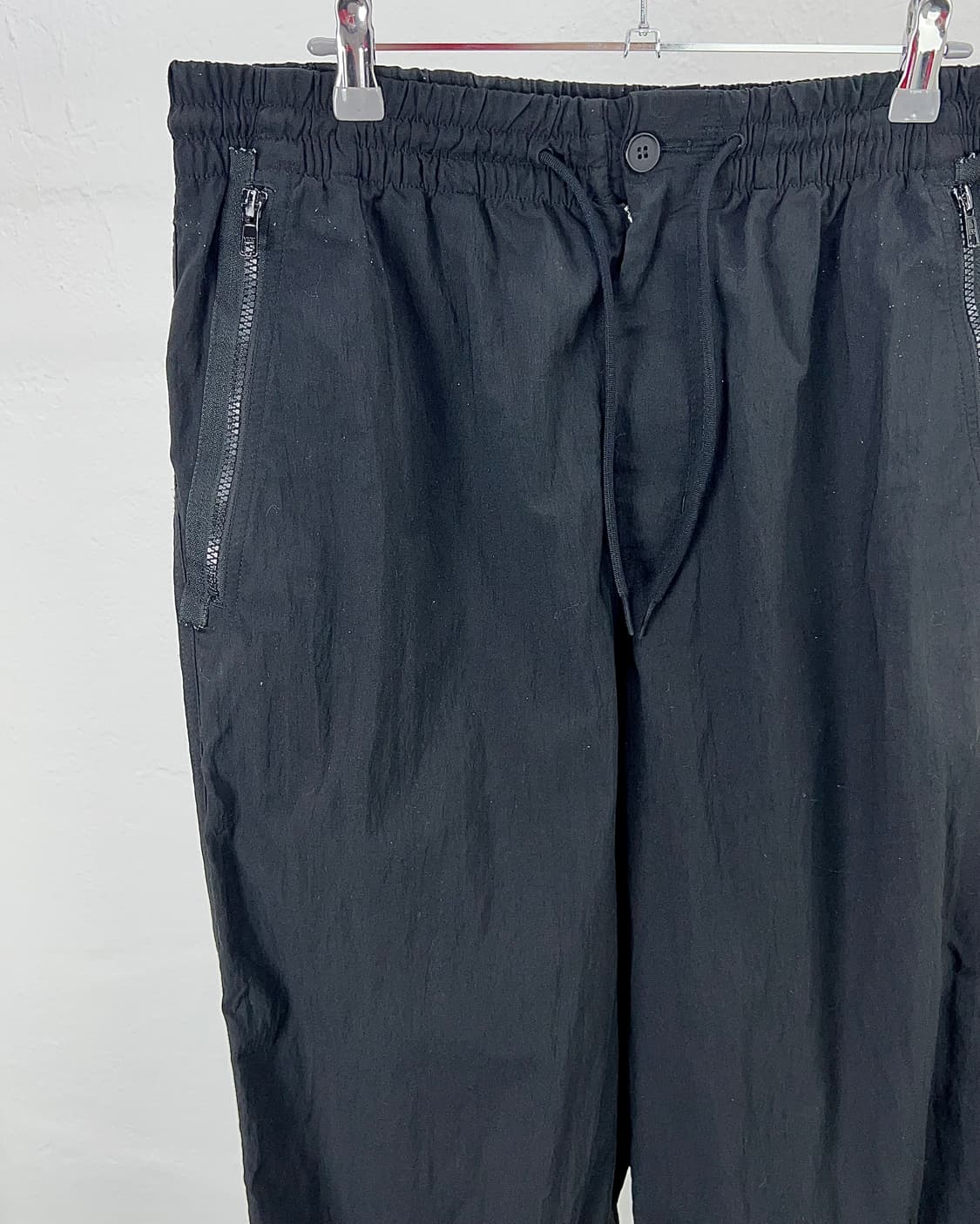 y3 블랙 나일론 립스탑 유틸리티 백 포켓 팬츠 상품이미지2