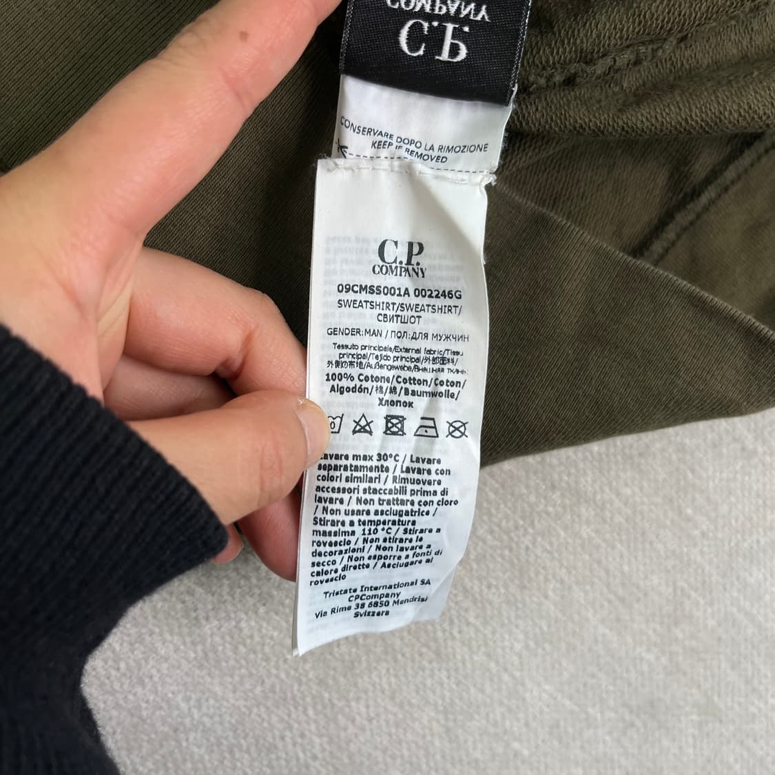 100 CP컴퍼니 고글와펜 카키 롱슬리브 티셔츠 상품이미지6