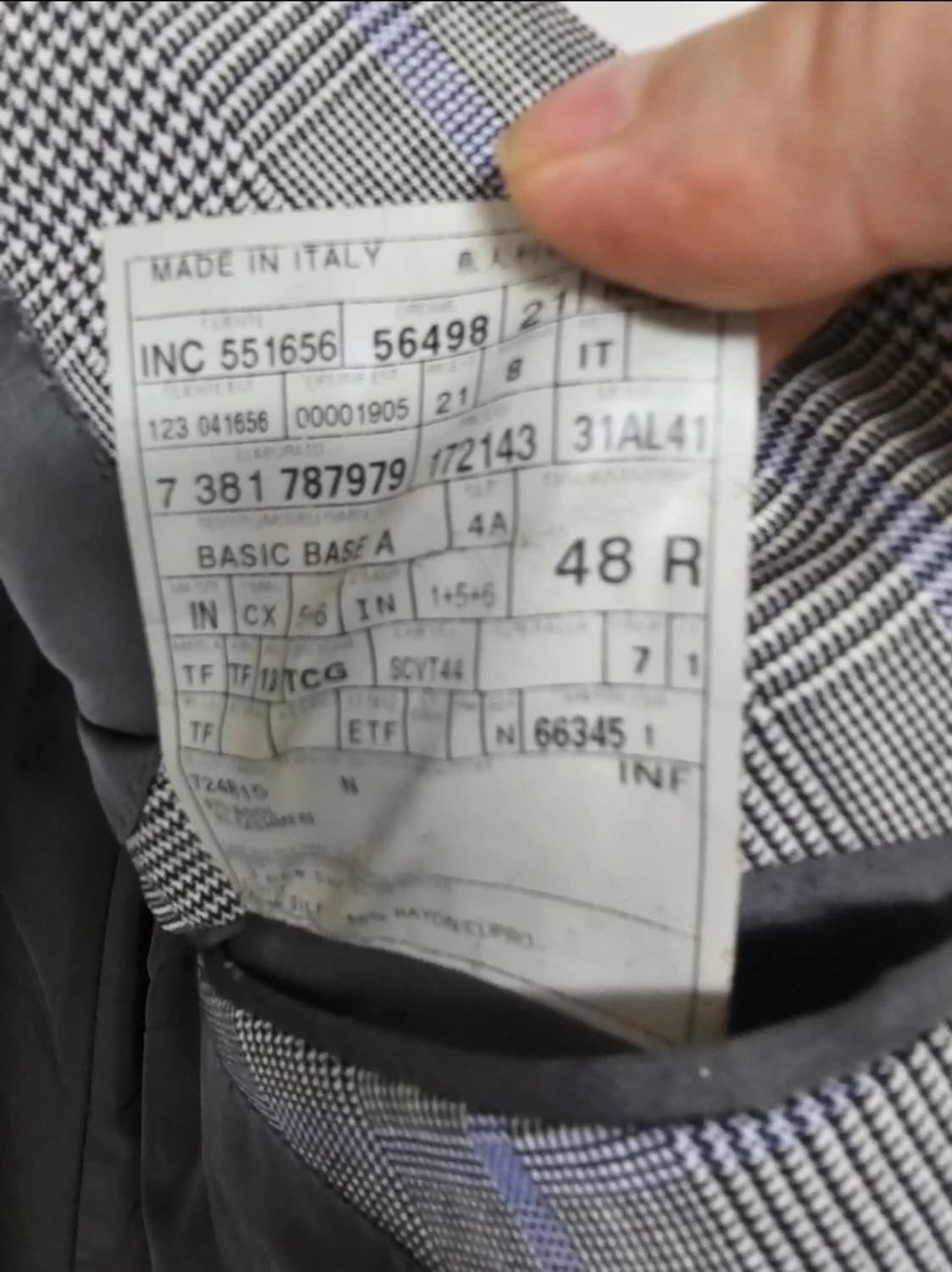 톰포드 체크 블레이저쟈켓(48r/100/에르메스타이포함) 상품이미지9