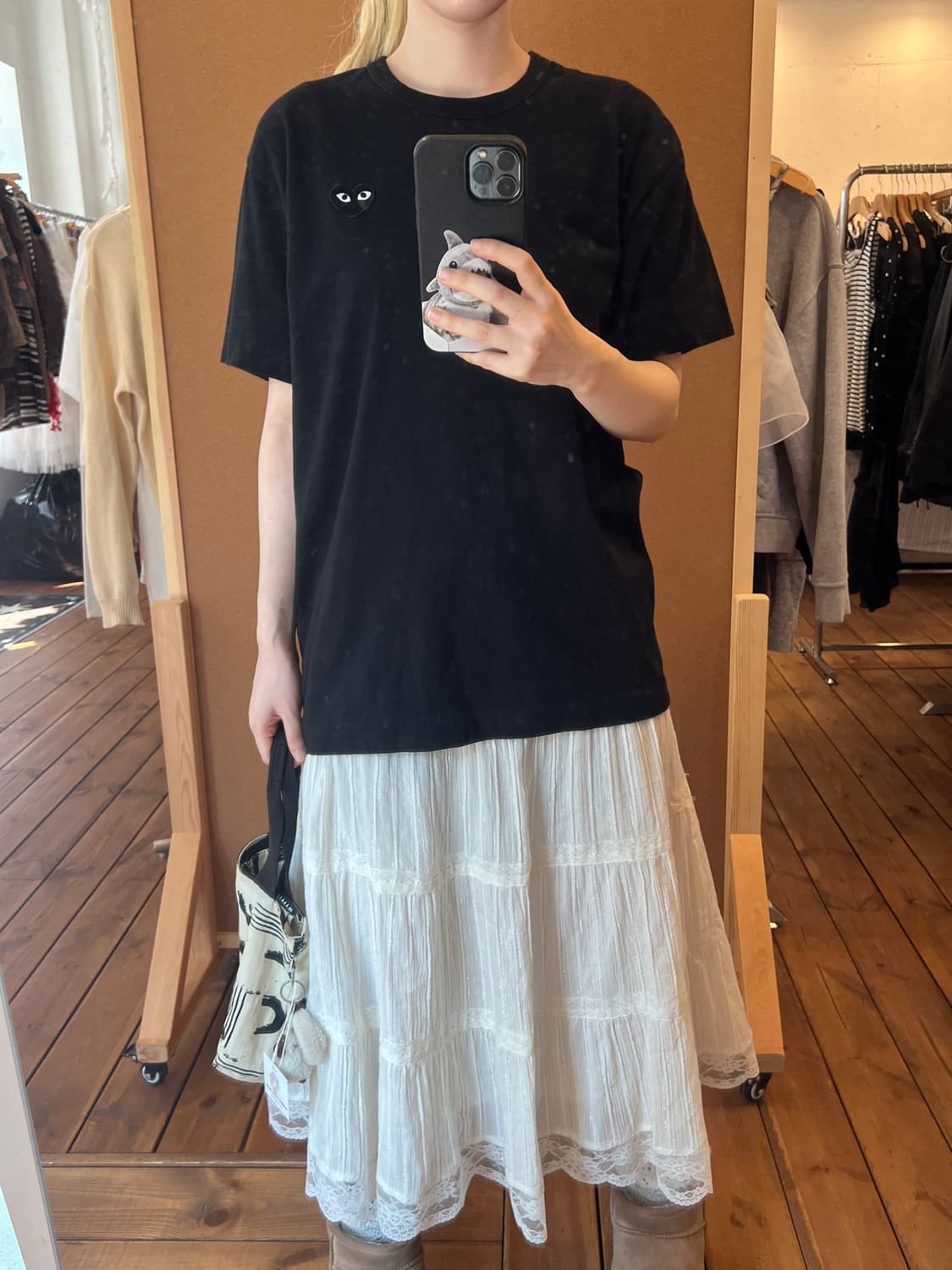 꼼데가르송 블랙 베이직 반팔  상품이미지1