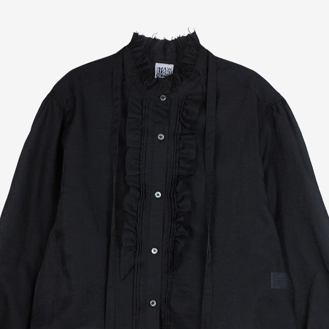 스탠드얼론 타이 넥 프릴 블라우스 상품이미지3