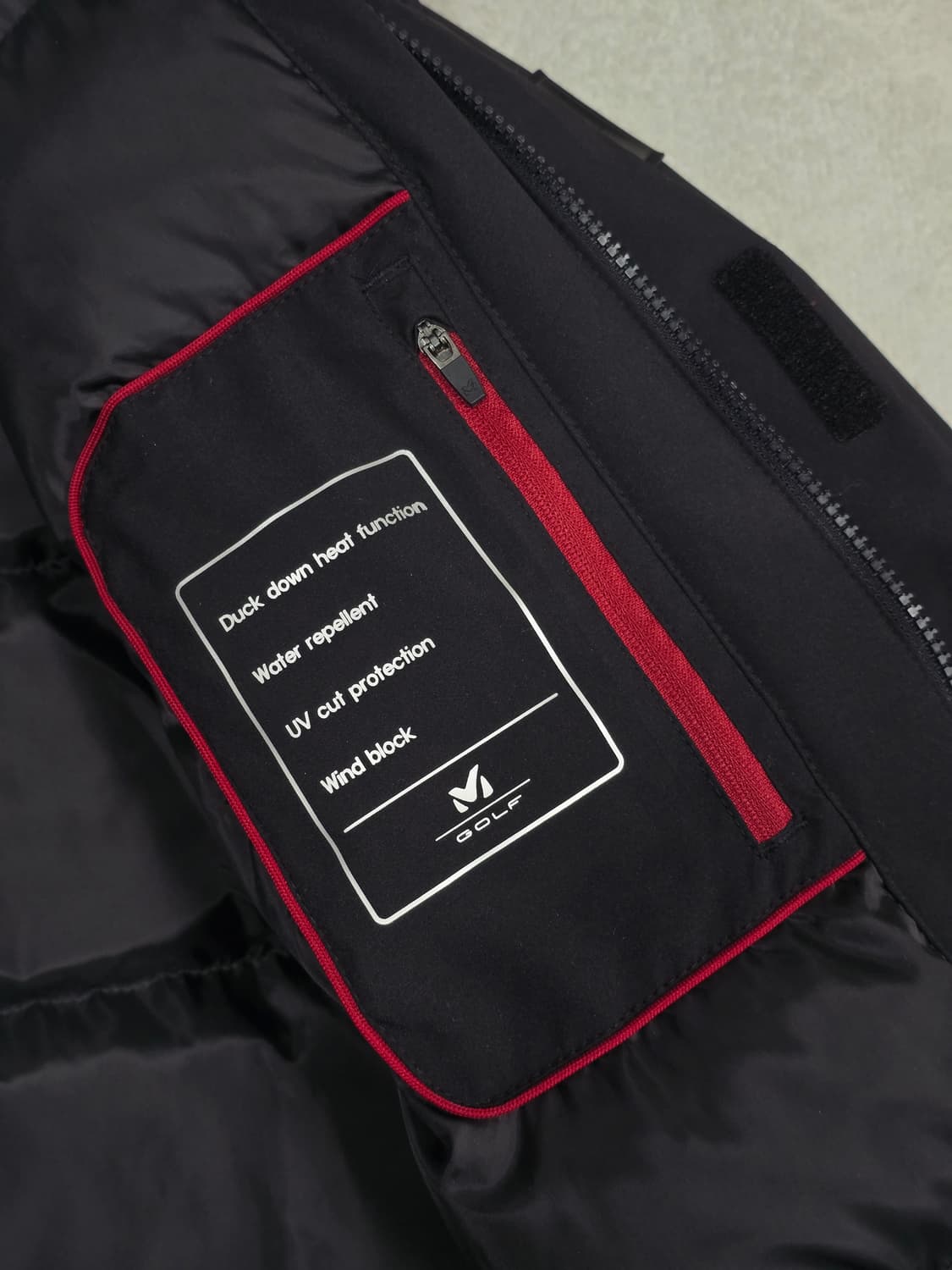 밀레 골프 22FW 남성 패딩 코트 블랙 100 상품이미지8