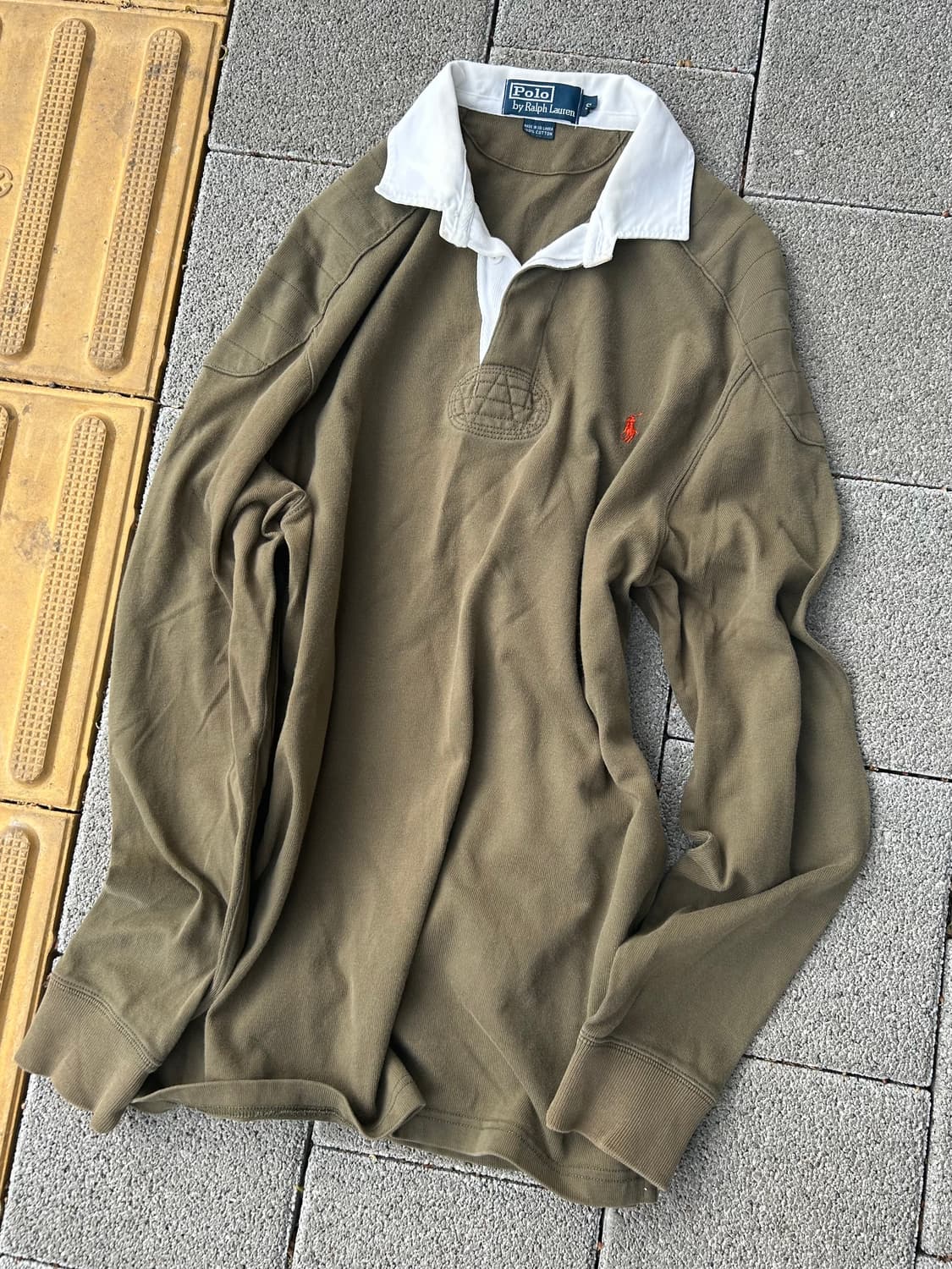 *Rare* 2000s 폴로 카키 럭비 롱슬리브  상품이미지1