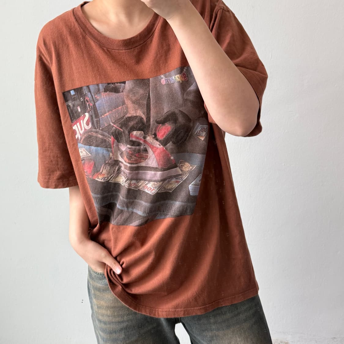 [XL] 슈프림 가스 티셔츠 브라운 상품이미지2