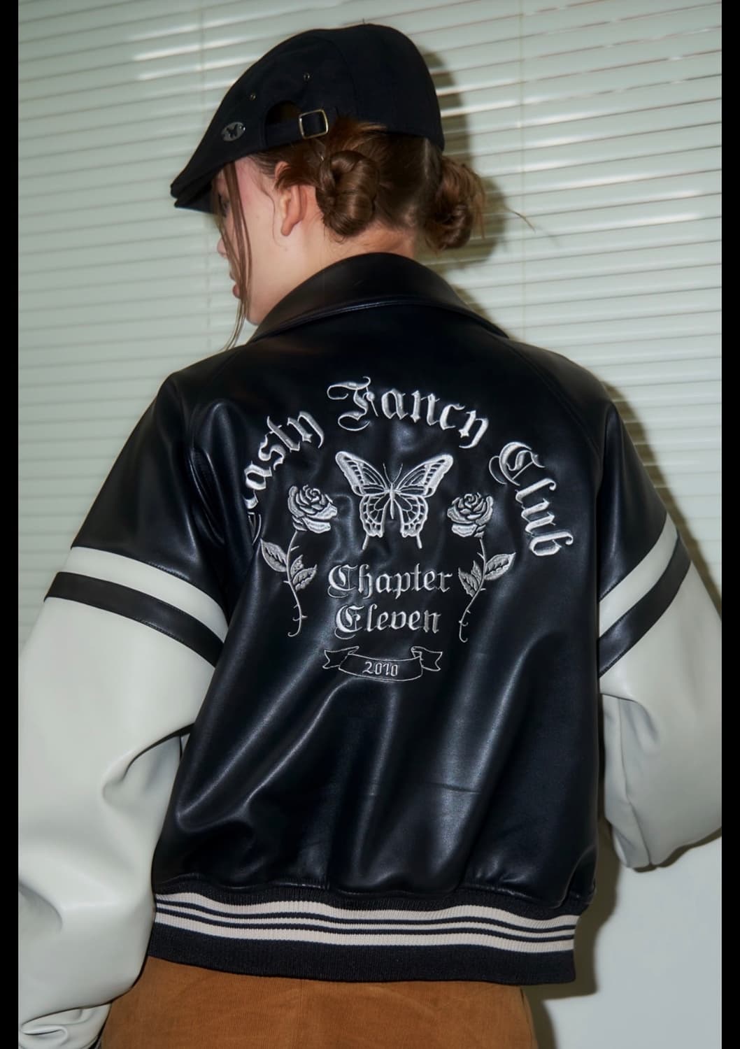 팬시클럽 멜로우 바시티 레더자켓  상품이미지4