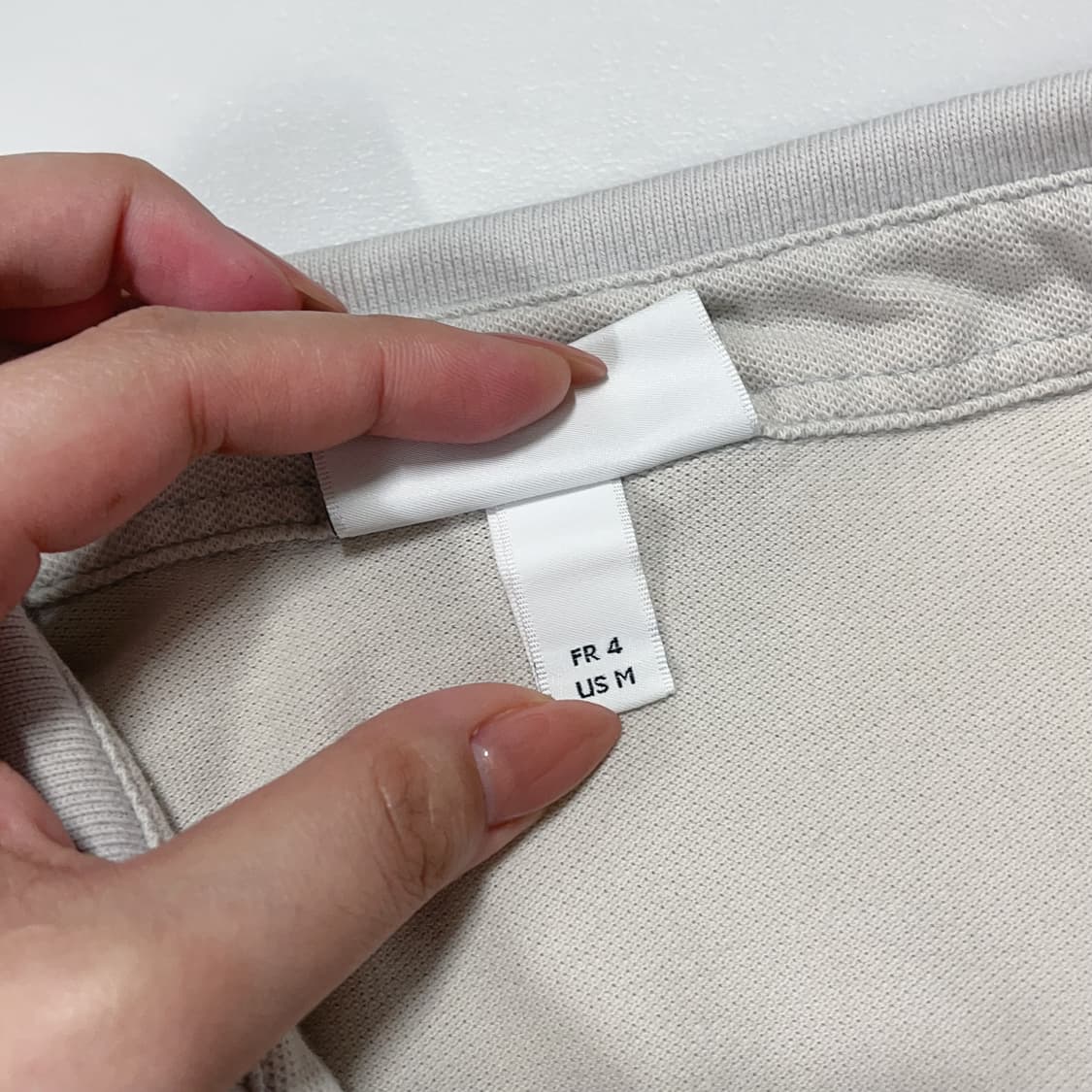 [정품] 라코스테 베이지그레이 반팔카라티 [ M ] 상품이미지4