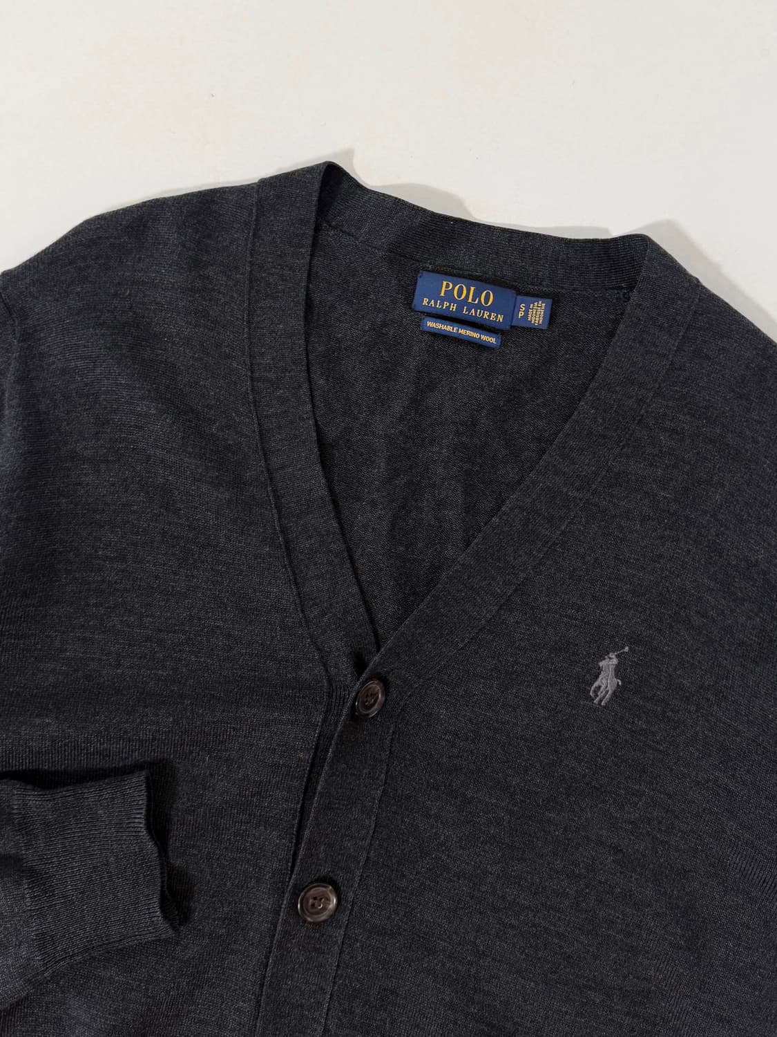 폴로 랄프로렌 루즈핏 신형 메리노 울 딥그레이 기디건 상품이미지2