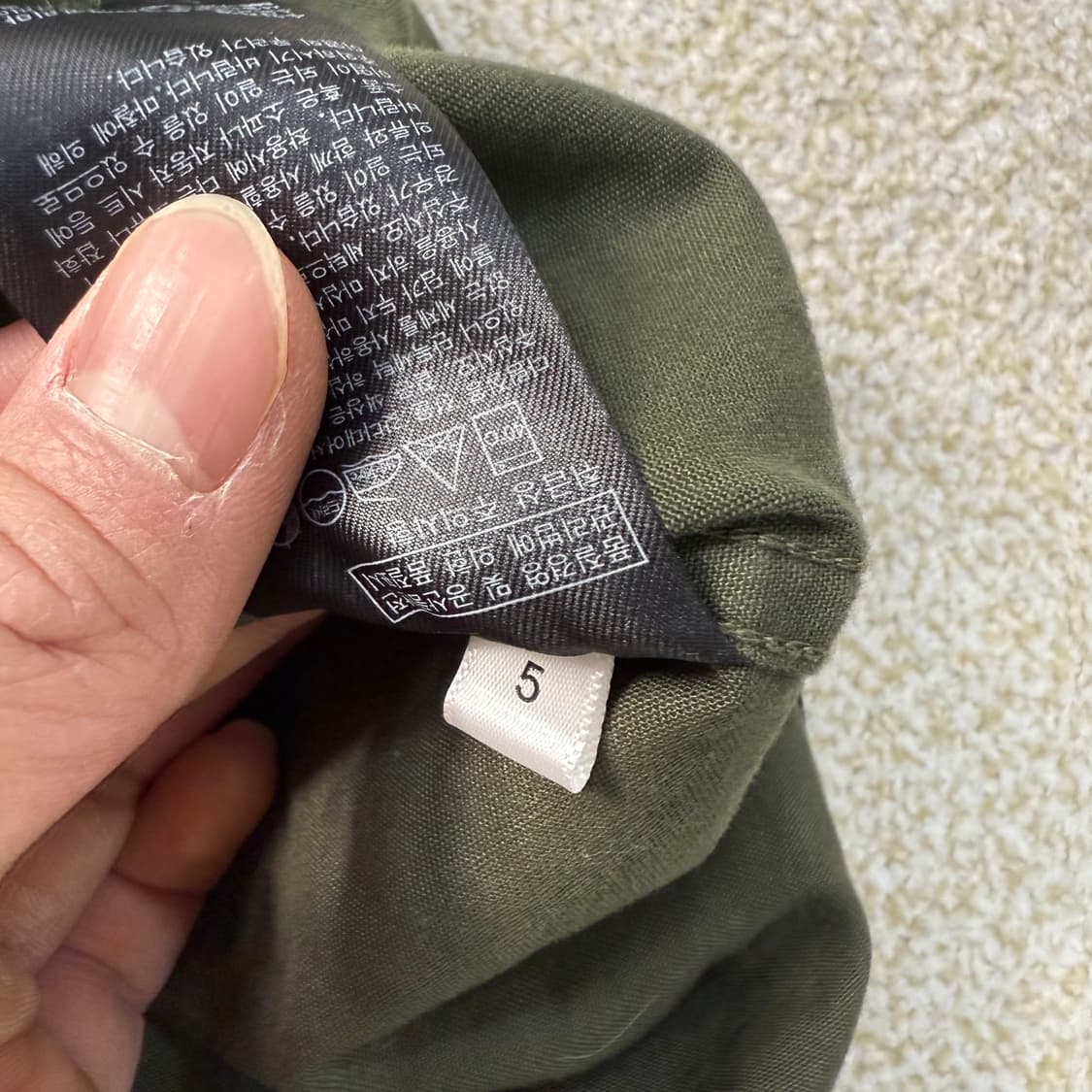[L] 유니클로 밀리터리 카키 셔츠 1230T1 상품이미지4