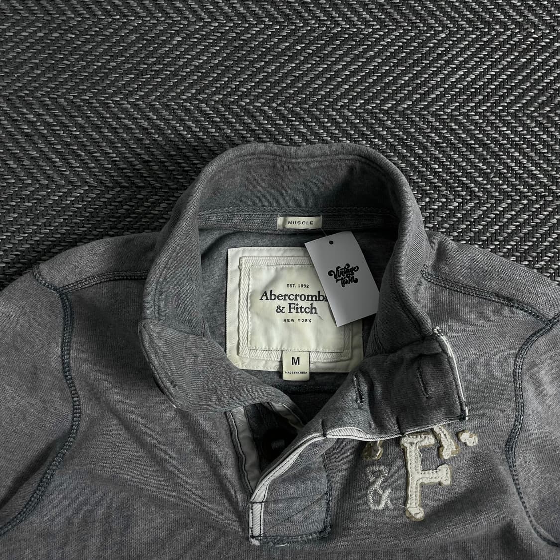 00s 아베크롬비 y2k 빈티지 하프 버튼 스웻 셔츠o 3693 상품이미지4