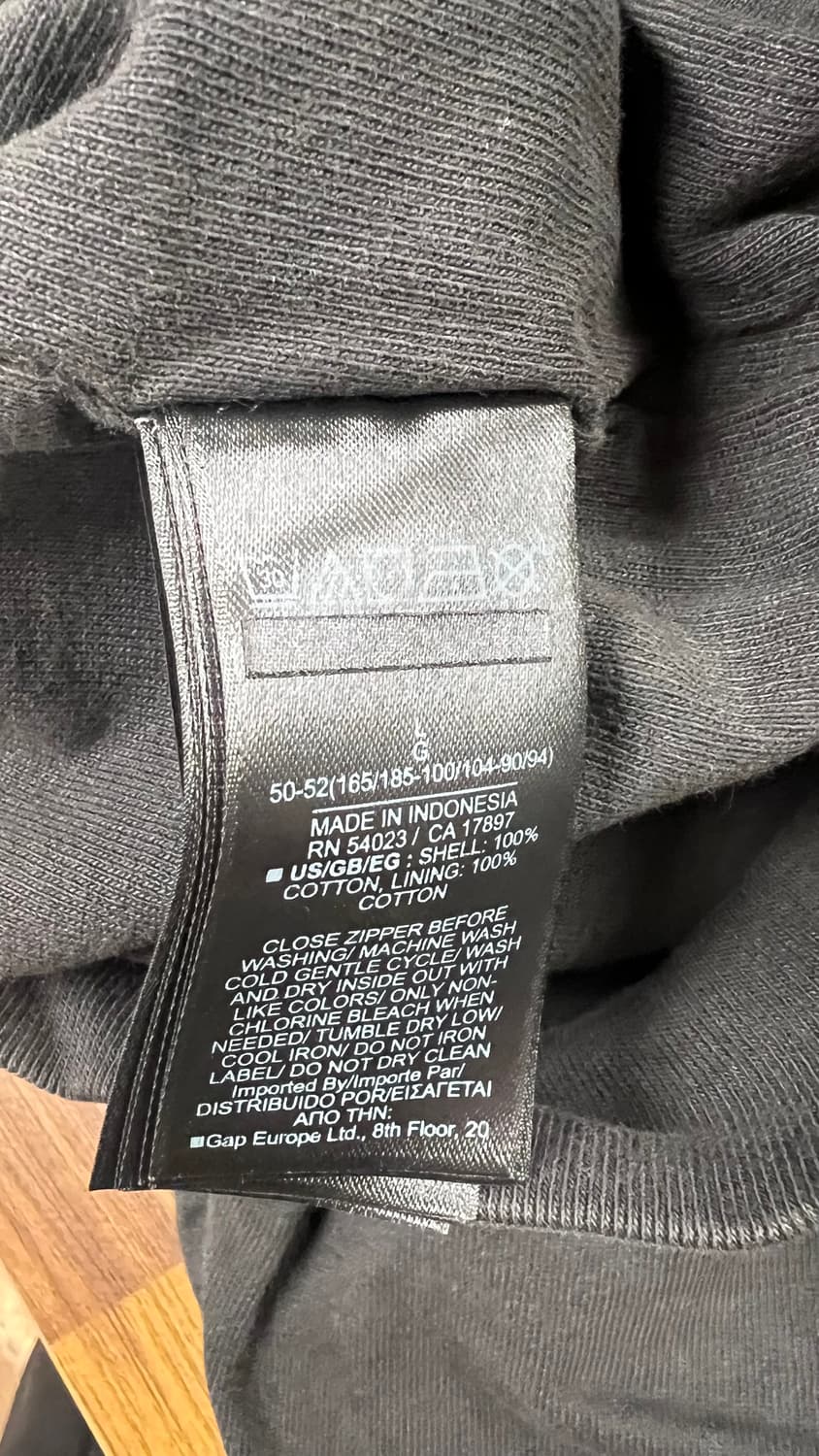 (새상품)이지갭 후드집업 블랙 L 상품이미지3